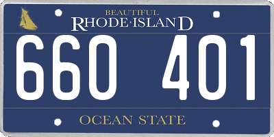 RI license plate 660401