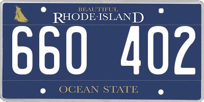 RI license plate 660402