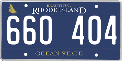 RI license plate 660404