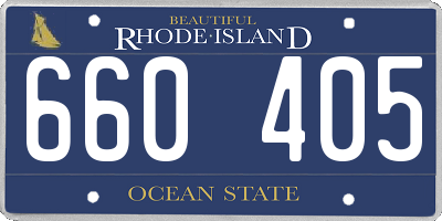 RI license plate 660405