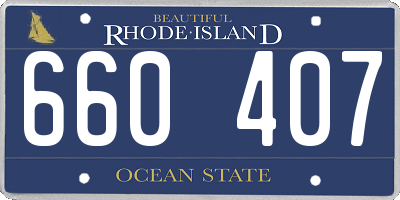 RI license plate 660407