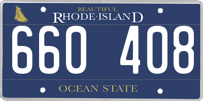 RI license plate 660408
