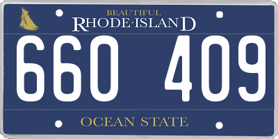 RI license plate 660409