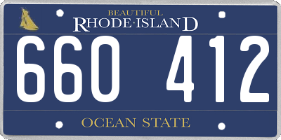 RI license plate 660412