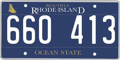 RI license plate 660413