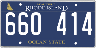 RI license plate 660414