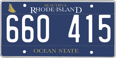 RI license plate 660415