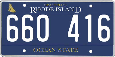 RI license plate 660416