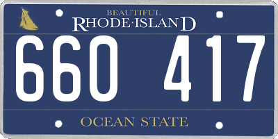 RI license plate 660417