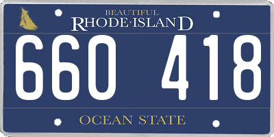 RI license plate 660418