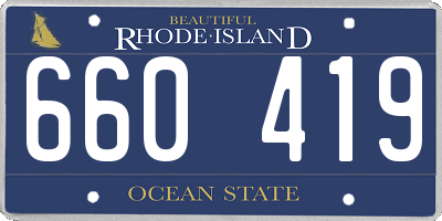 RI license plate 660419