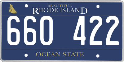RI license plate 660422