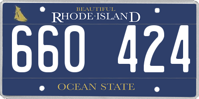 RI license plate 660424