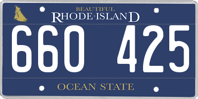 RI license plate 660425