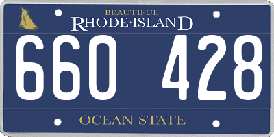 RI license plate 660428