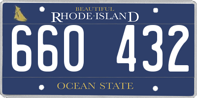 RI license plate 660432