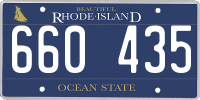RI license plate 660435