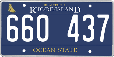 RI license plate 660437