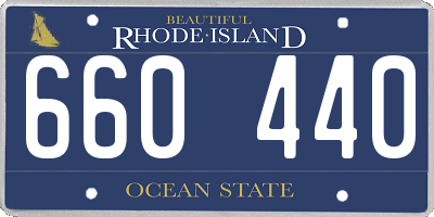 RI license plate 660440