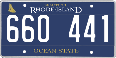 RI license plate 660441