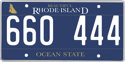 RI license plate 660444