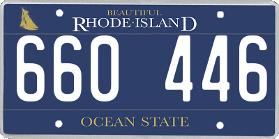 RI license plate 660446