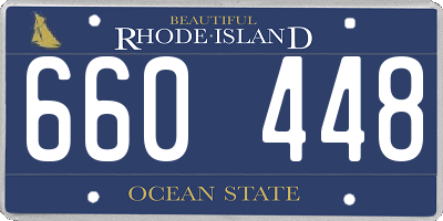RI license plate 660448