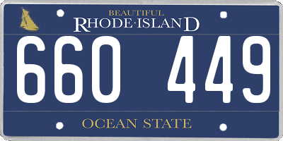 RI license plate 660449