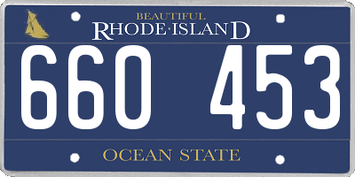 RI license plate 660453