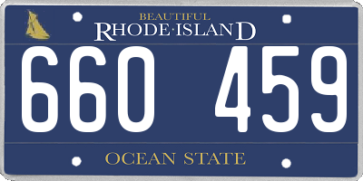 RI license plate 660459