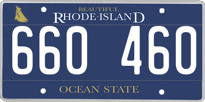RI license plate 660460