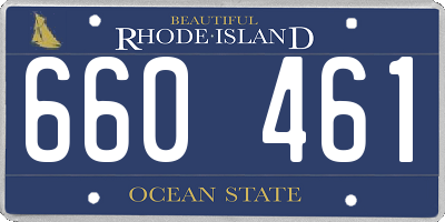 RI license plate 660461