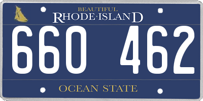 RI license plate 660462