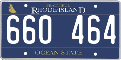 RI license plate 660464