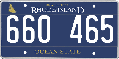 RI license plate 660465