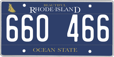 RI license plate 660466