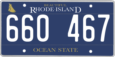 RI license plate 660467