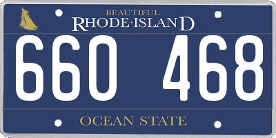RI license plate 660468