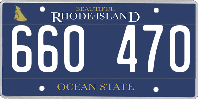 RI license plate 660470