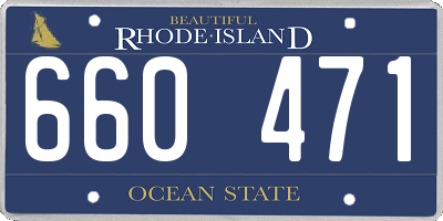 RI license plate 660471