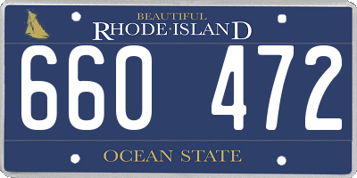 RI license plate 660472
