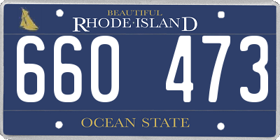RI license plate 660473