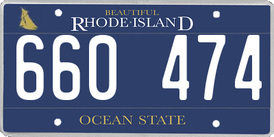 RI license plate 660474