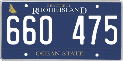 RI license plate 660475