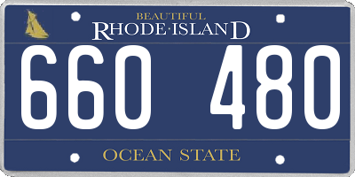 RI license plate 660480