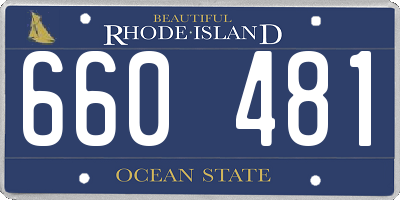 RI license plate 660481