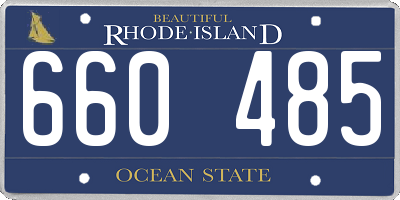 RI license plate 660485