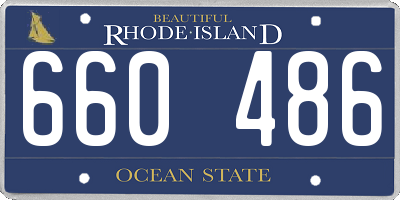 RI license plate 660486
