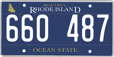RI license plate 660487
