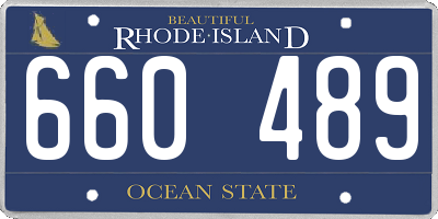 RI license plate 660489